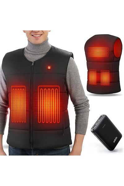 Dotail Vestă încălzită UNBON, 5 zone de încălzire, 3 setări de temperatură, b...