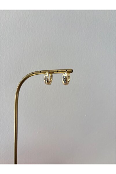 XUPING JEWELRY Mini Geometric Stone Xp Gold Hoop Earrings