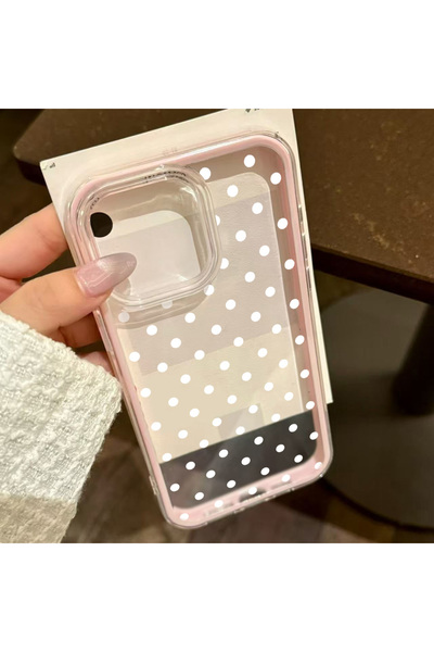 Choice90 iPhone17 Pro Max Pink OI02 Cute Polka Dot Phone Case For iPhone 17 P...