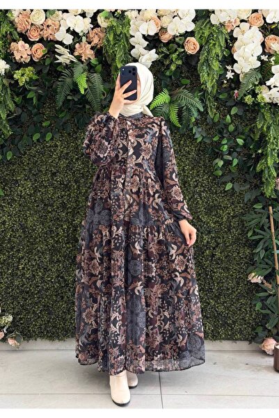 Moda Fatma Şifon Astarlı Elbise