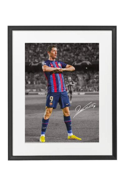 Boomah Accessories Robert Lewandowski Barcelona Printed Autograph - Framed Po...