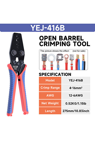 Choice YEJ-416B Automotive Connector Wiring Large Terminal Crimping Pliers, B...