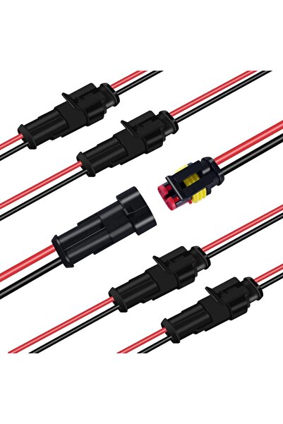 Choice 5pairs 5pairs 2 Pin Waterproof Electrical Connectors, Male and Female ...