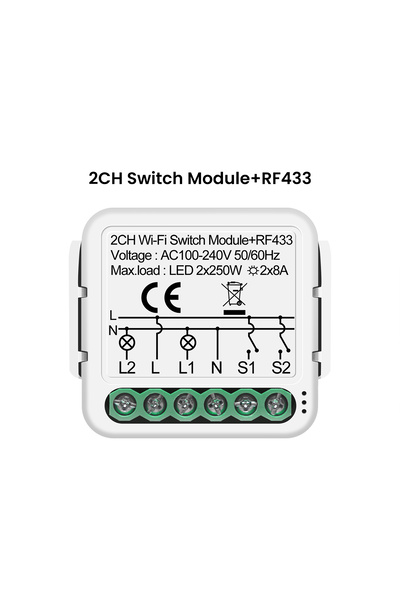 Choice3 وحدة تحكم ذكية واي فاي تويا WF-RF 2CH GIRIER RF433 DIY، تدعم التبديل ...