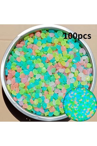 Choice MULTI Luminous Pebbles Mix Colorful Glow in The Dark Rocks Outdoor Dec...
