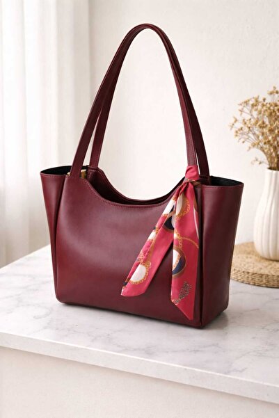 Judour Bags Geantă de mână și de umăr Shopper pentru femei cu eșarfă, fermoar...