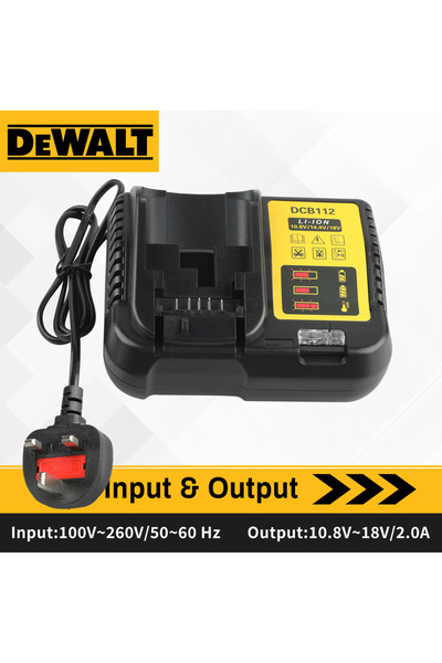 Choice1 DEWALT UK Plug DCB112 Lithium Battery Charger - Suitable for 10.8V, 1...