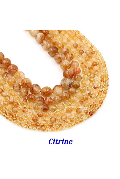 Choice 4mm 83 to 90pcs Citrine Natural Stone Citrine Beads Round Spacer Loose...