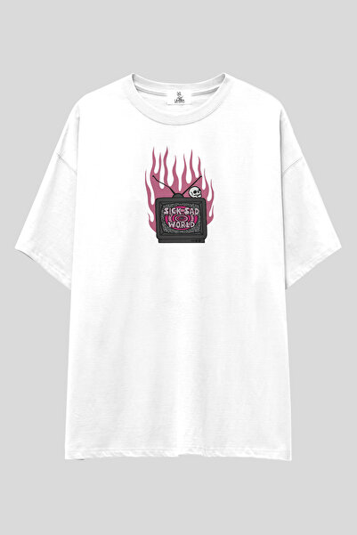 UmbraWear Sick Sad World T-Shirt |   Unisex 100% Cotton Black & White Retro T...