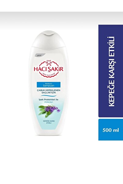Hacı Şakir Adaçayı Çabuk Kepeklenen Saçlar İçin Besleyici Şampuan 500 ml*3 Adet