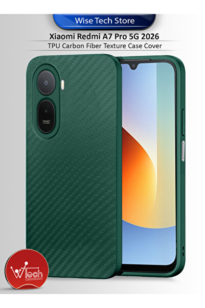 Wtech Xiaomi Redmi A7 Pro 5G 2026 TPU Carbon Fiber Texture Case Cover
