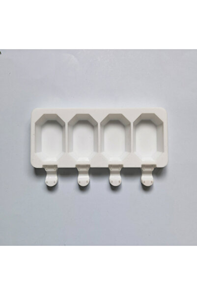 choice2 white 4 Holes Popsicle Mould Silicone Ice Cream Mold Ice Cake Chocola...