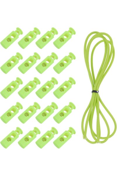 QUARKZMAN Pachet de 40 de blocaje de șnur cu două orificii, cu șnur elastic d...