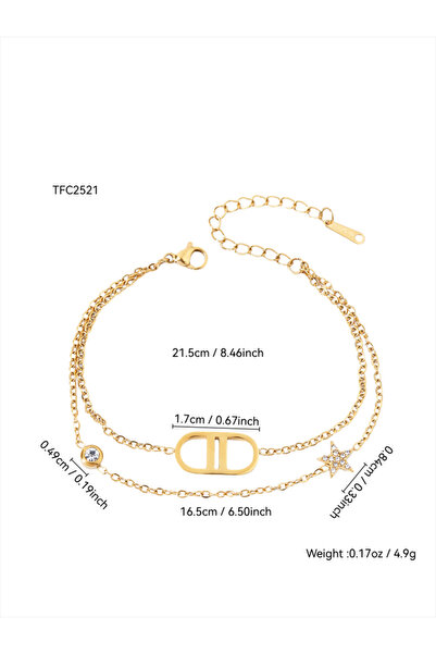 Choice Gold Bracelet Delicate Trend Temperament Senior Sense Of Stainless Ste...