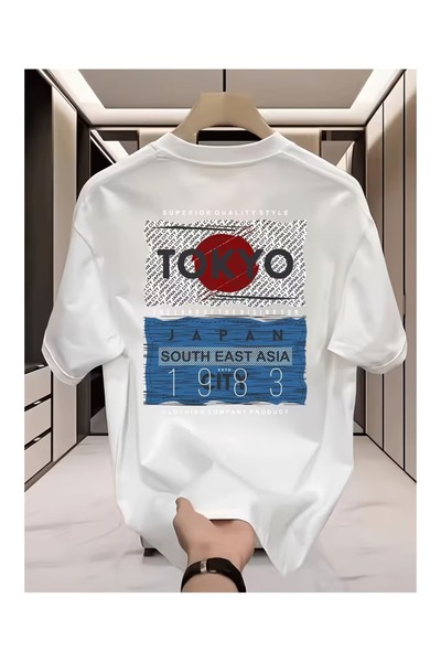 LAND MODA Combed Cotton T-Shirt 100% Cotton – Unisex Printed Streetwear Summe...