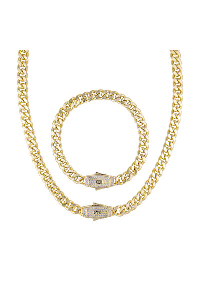 Valuxy Monaco 8mm Gold Round Stone Set