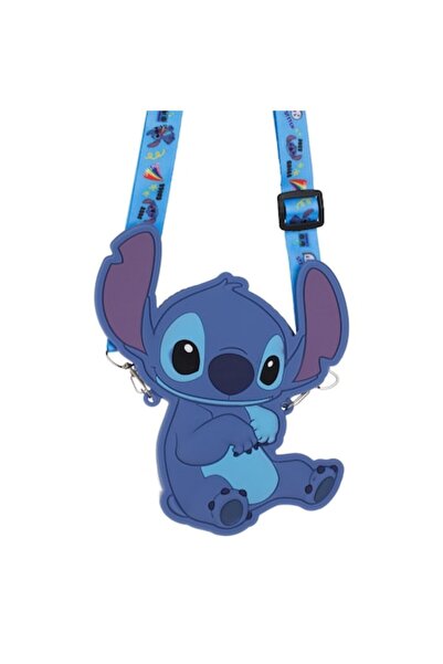 Lilo & Stitch Ghiozdan, albastru și mov, curea reglabilă de 49cm, 14x4x18cm