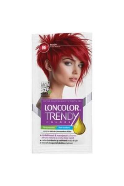 Loncolor Vopsea Semipermanenta Trendy Colors, nuanta R6 rosu techno, 2x 25 ml