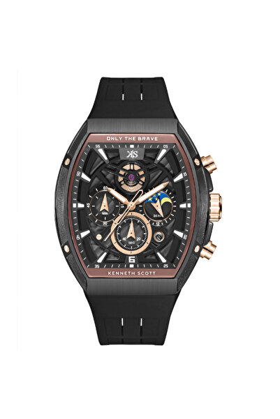 Kenneth Scott Men's Chronograph Black Dial Watch - K26110-BSBB