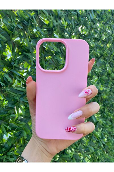 • iPhone 13 Pro Pembe Kılıf | Esnek Silikon, Tam Uyumlu Koruma