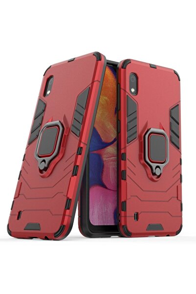 OEM Ring Armor Kickstand magnetic car holder Samsung Galaxy A10 Κόκκινο