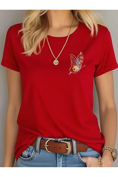puolikuu Tricou unisex cu croială confortabilă, cu panglică și imprimeu dublu