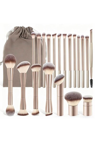 Choice3 Gold 20pcs/set Pro Makeup Brushes Double Ended Foundation Concealers ...