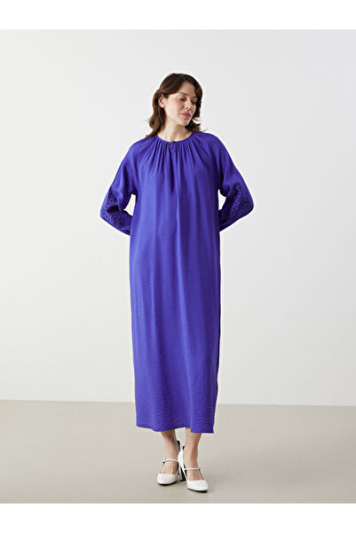 LC Waikiki Crew Neck Embroidered Dress