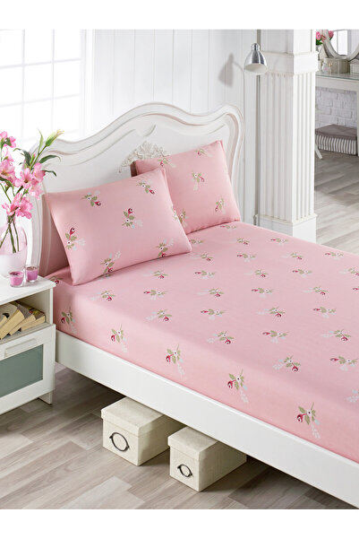 FARİKA Set de lenjerie de pat dublă: Cearșaf cu elastic: 160 X 200 Cm (1 buca...