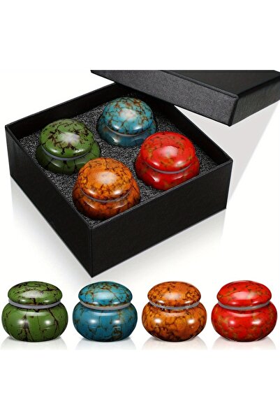 Choice Set of 4 Small Urns for Human Ashes Keepsakes Cremation Ceramic Mini U...
