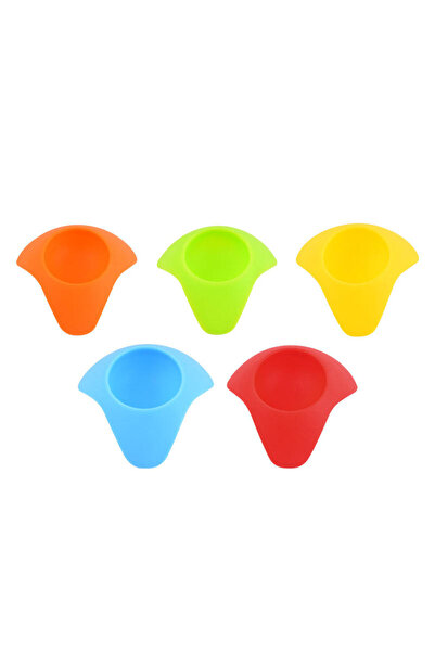 Choice 4pcs Random color 4pcs Egg Cups Serving Holder Silicone Stand Base Res...