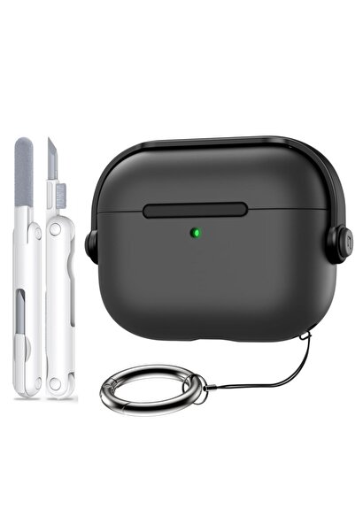 Choice5 حافظة سماعات AirPods Pro 3 سوداء اللون مع قفل آمن وتصميم سماعات موسيق...