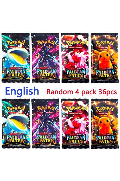 Choice4 36pcs PALD English 4 Pack Pokemon Cards Team up Sun Moon Thunder Engl...