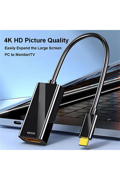 Choice كابل محول USB-C إلى HDMI أسود من نوع ABS، محول USB-C إلى HDTV بدقة 4K،...