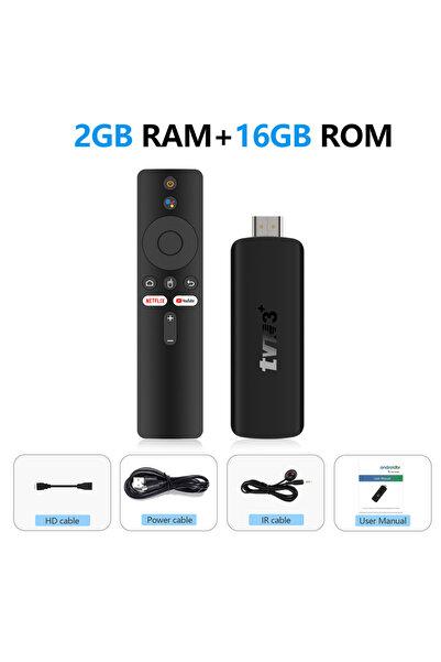 Choice جهاز تلفزيون ذكي 2 جيجابايت 16 جيجابايت مورتال TVR3+ بنظام أندرويد 14،...