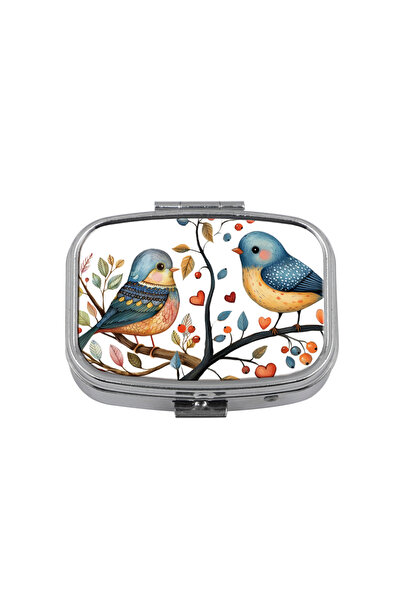 Choice3 7 Animals Pattern 2 Compartments Metal Medicine Box Portable Travel D...
