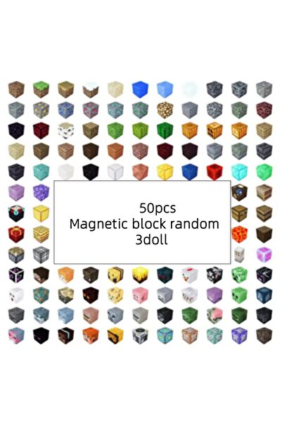 Choice3 50pc random 3doll Magnetic Blocks toy Game Mine Magnet World Toys For...