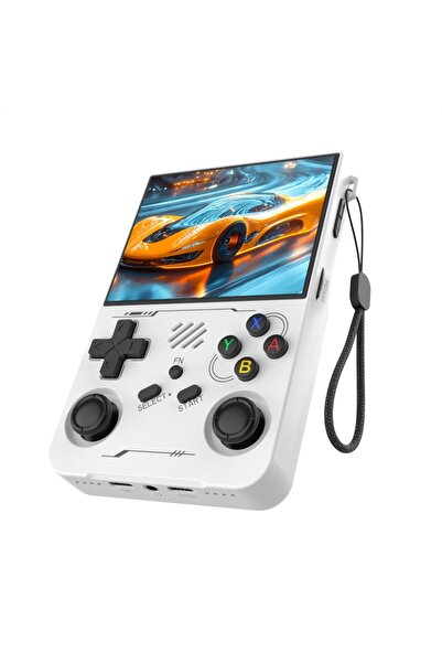 Choice10 جهاز ألعاب محمول R36XX أبيض بسعة 64 جيجابايت مع واي فاي، شاشة 3.5 بو...