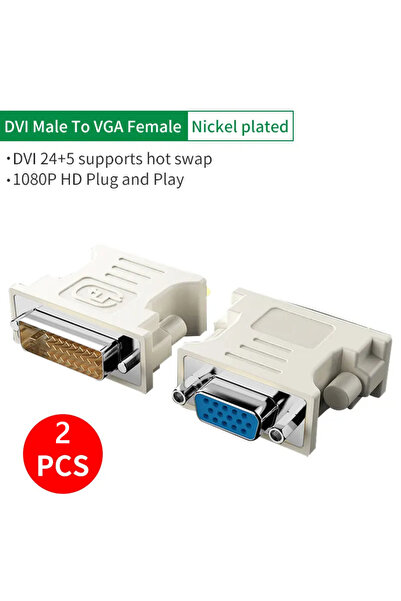 Choice1 محول DVI إلى VGA، محول DVI-I ذكر 24+5 دبوس إلى VGA أنثى، محول فيديو ب...