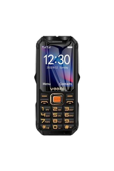 Choice1 هاتف محمول قوي Q8 GSM 2G أسود قياسي مع بطارية كبيرة ومصباح مزدوج وشاش...