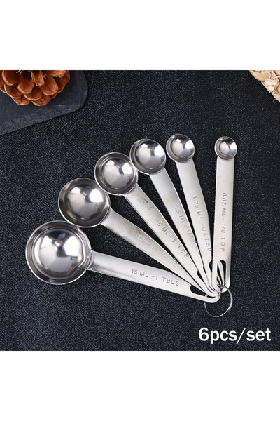 Choice B 4/6/8Pcs Set Stainless Steel Measuring Spoon Cup With Scale Measurin...