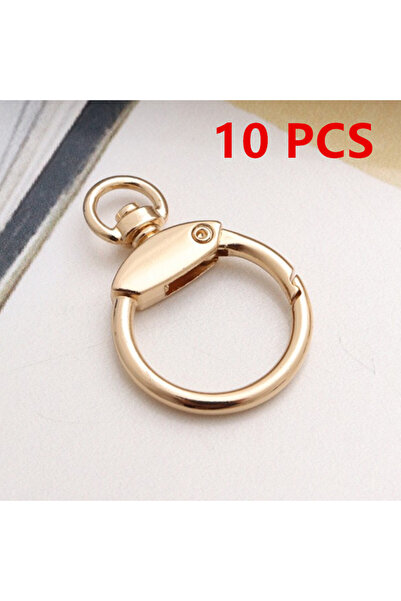 Choice1 Other Gold 10 pcs 10pcs Swivel Lobster Spring Openable O Ring Leather...