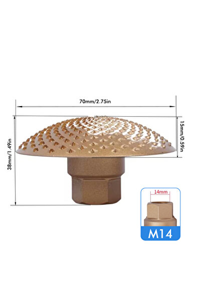 choice2 70mm Woodworking Grinding Head Angle Grinder for Woodworking Carving ...
