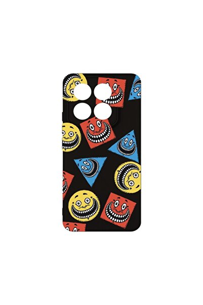 bestcase Премиум силиконов калъф, съвместим с Xiaomi 14 Pro, Абстрактен смайл...