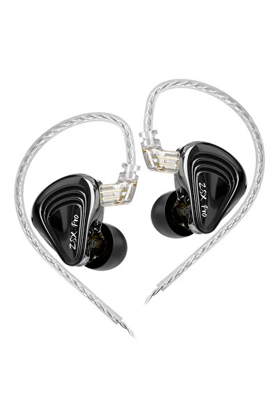 Choice Black No Mic KZ ZSX Pro 5BA 1DD Hybrid Drive Unit Earphones 10mm Dynam...