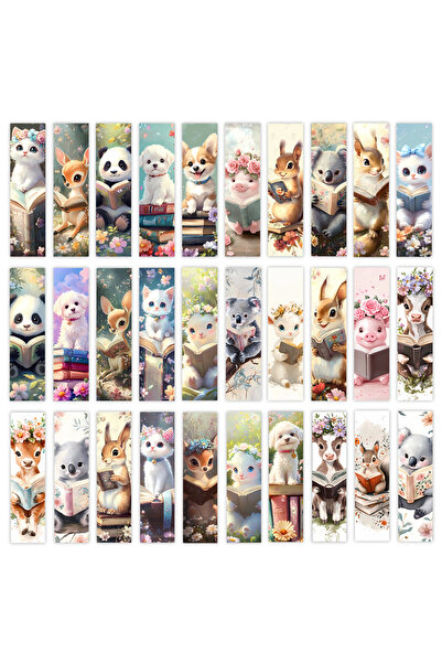 Choice Mixed Color 32pcs, Q-version animal collection bookmarks, suitable for...