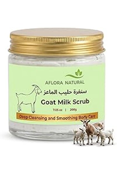 AFLORA Goat Milk Nourishing Body Scrub, 200g, Ultra-Smoothing Hydrating Exfol...