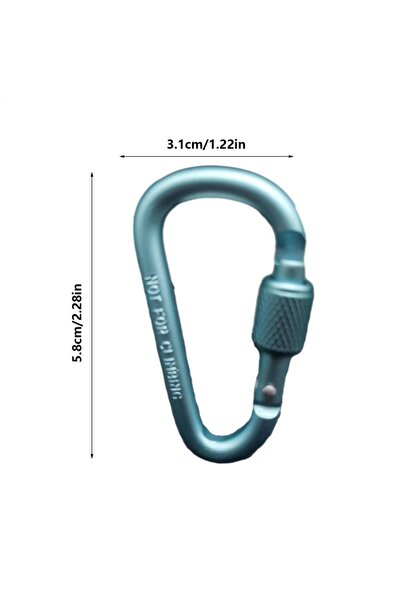 Choice4 Blue 1PC Aluminum Alloy Carabiner Safety Buckle Keychain With Lock Cl...