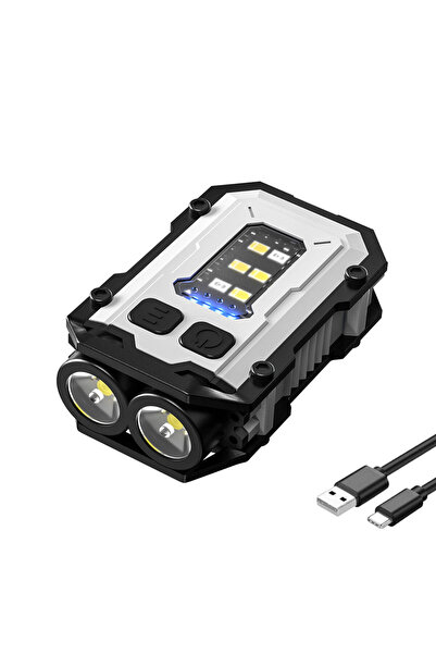 Choice مصباح يدوي LED أبيض قوي قابل لإعادة الشحن عبر USB مع مغناطيس، ضوء عمل ...