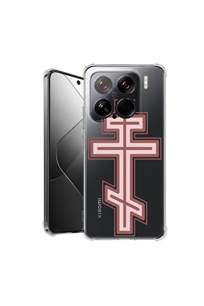 bestcase ¬Æ Husa pentru Xiaomi 15, Anti Shock 1.5MM, Classic Cross Red, Prote...